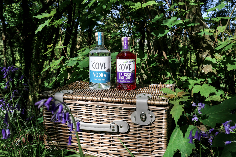 The Luxe Bible Bumper Guide to the Coolest Vodkas Cove Vodka made in Devon from the finest Kind Edward potatoes! Pictured here with Damson Gin Liqueur (Damson Liqueur RRP - £33 per 50cl)