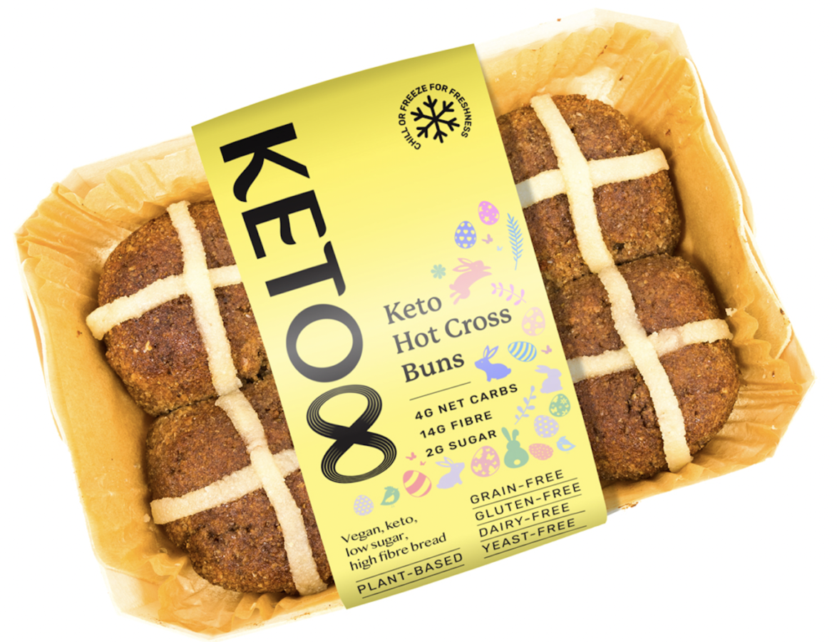 8 Foods have launched their low carb Keto Hot Cross Buns