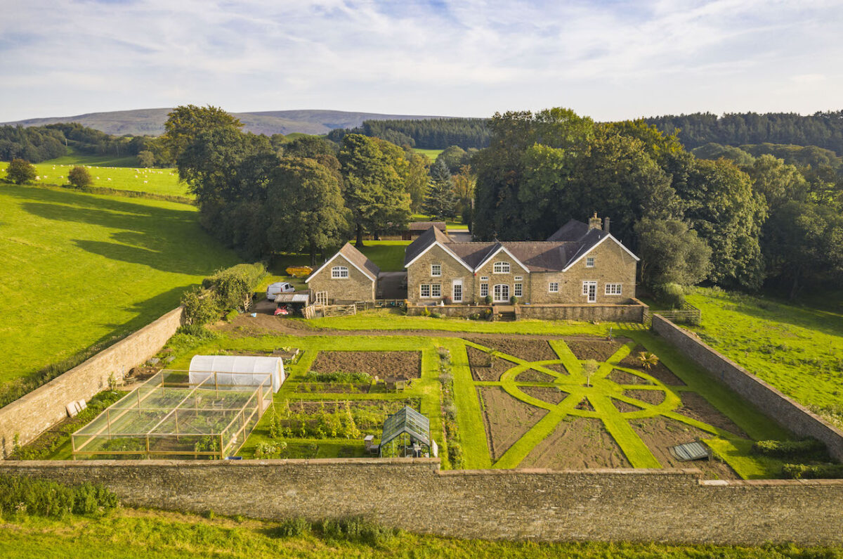 Farlam Hall's walled gastronomic garden - where much of the produce used on Hrishikesh's menus is grown