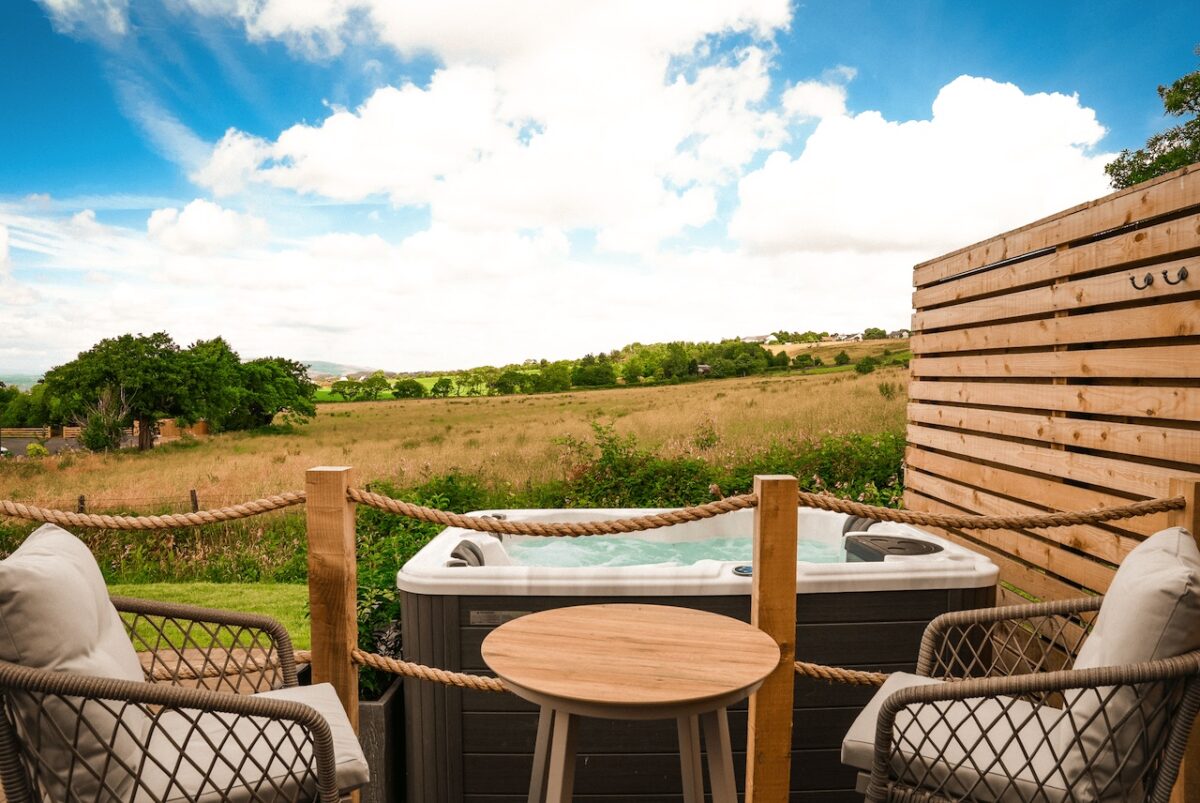 Everything Retreat's luxurious lodges each have a private hot tub