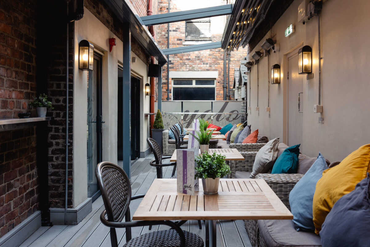 YOLO Townhouse's terrace has a retractable roof, private bar and plenty of outdoor seating