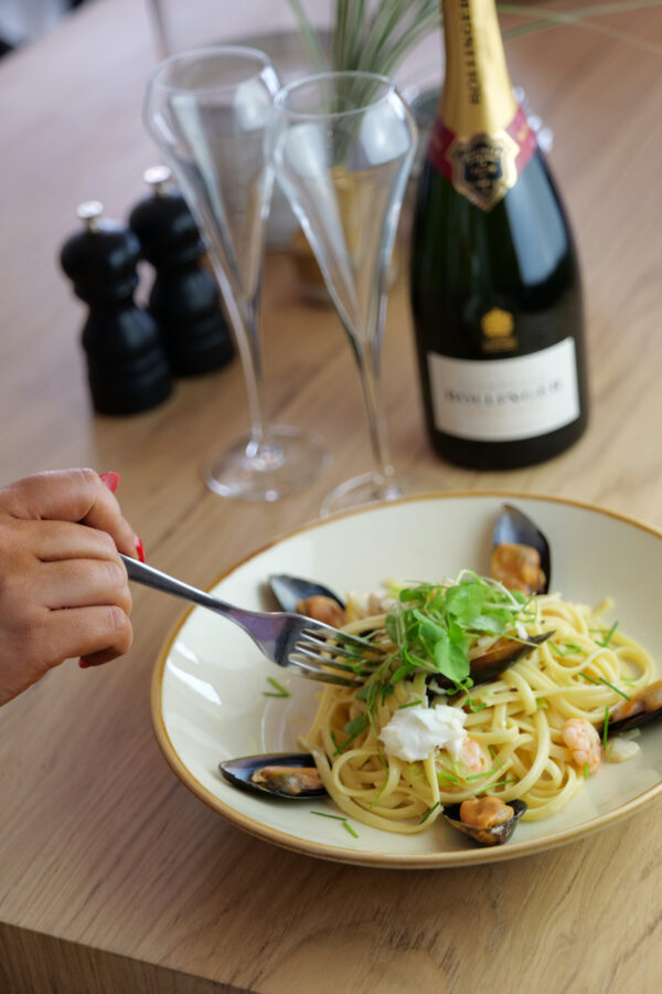 Seafood Linguine at The Beach House, Whitley Bay