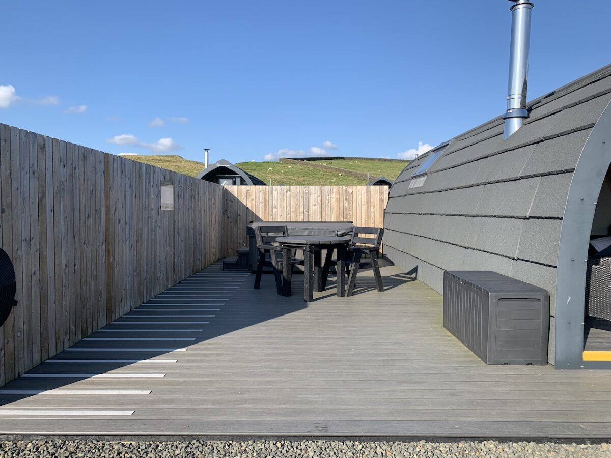 Herding Hill Farm - Spacious decking area with bbq, fire pit, hot tub and seating!