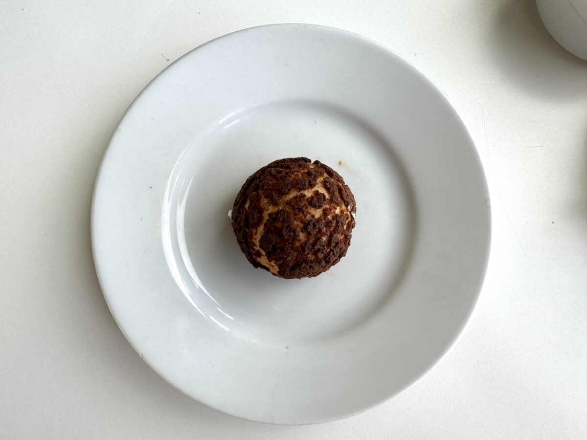 Chocolate and praline choux bun - a great range of desserts for Afternoon Tea at Six Baltic