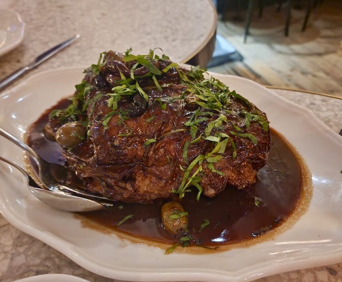 The most incredible lamb shoulder braised in barbera at St. Vincent