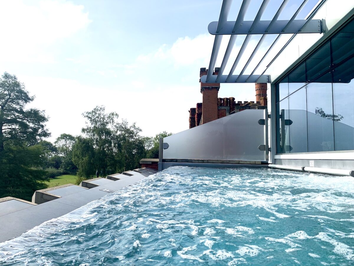 Ragdale Hall Rooftop Infinity Pool with the most incredible views across the Leicestershire countryside