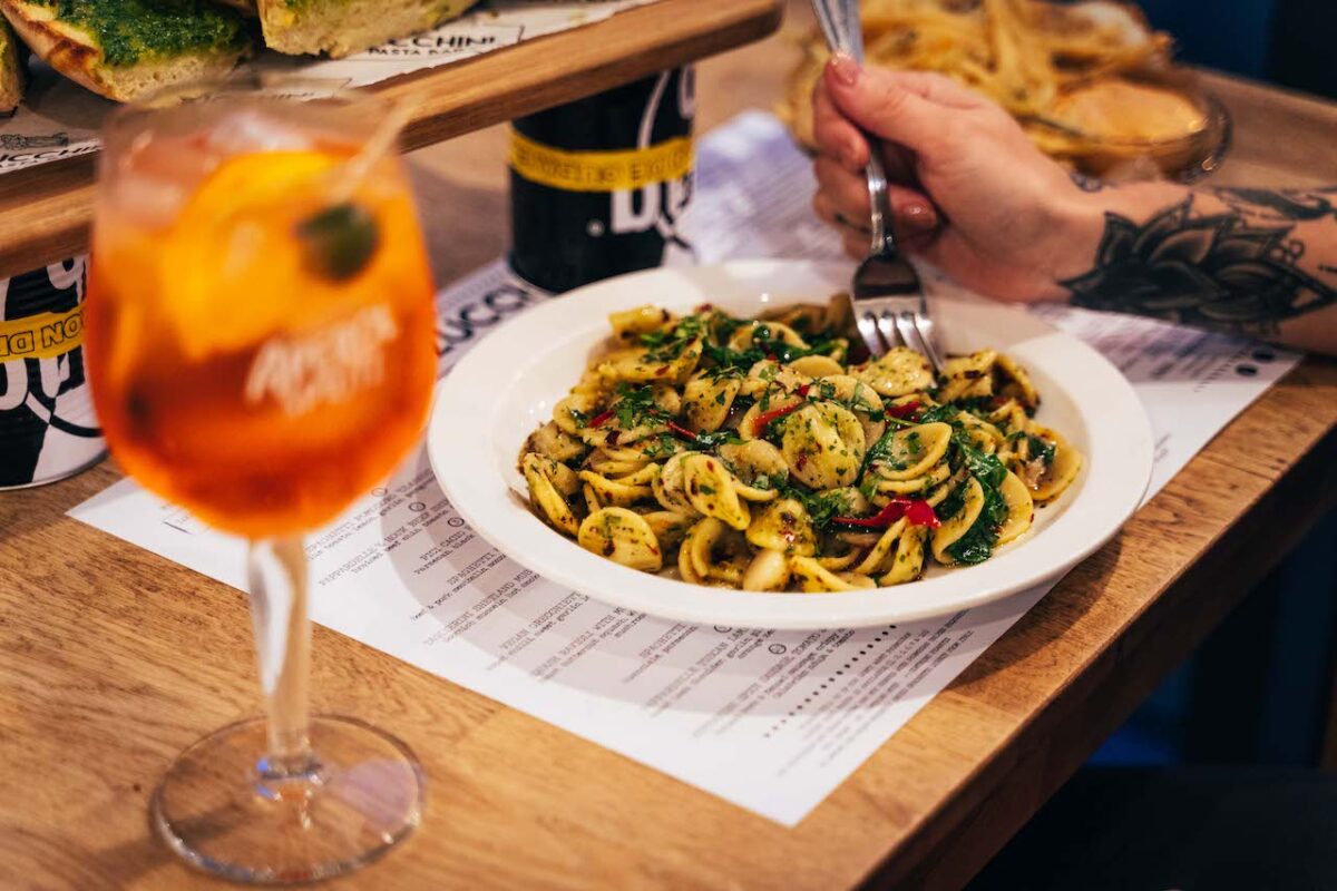 Authentic pasta made fresh in house and served bottomless at Zucchini