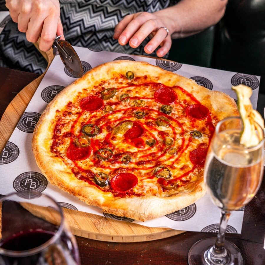 Perfect for a team event, Point Blank Shooting and bottomless pizza brunch