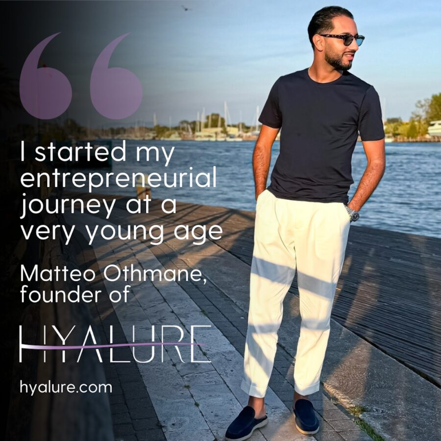 Globally renowned entrepreneur and Hyalure founder Matteo Othmane