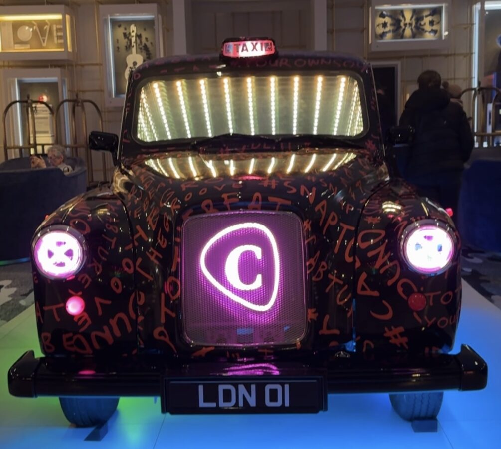 Yes standard London lobby which of course features a real London taxi with Photo Booth inside!