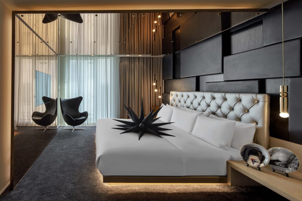 A spiked cushion collab with Jack Irving at W London