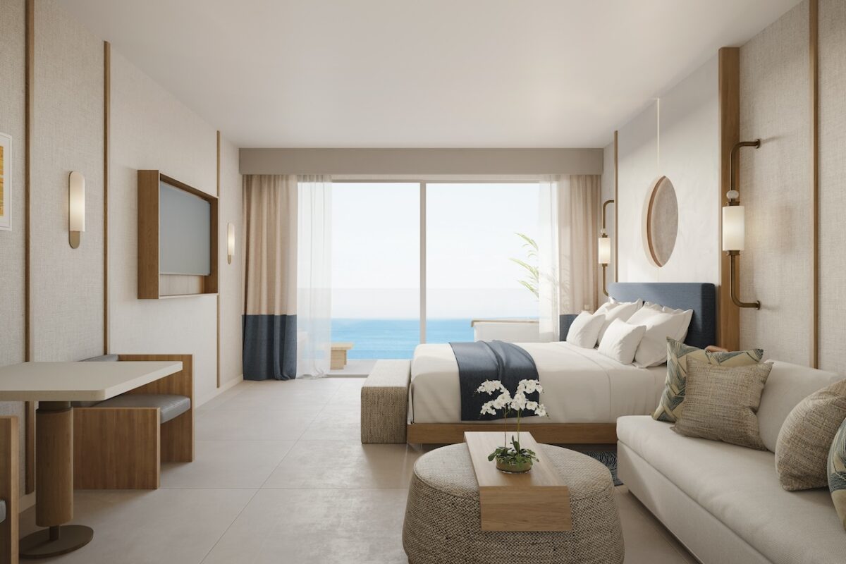 Ocean front king room at AVA Cancun