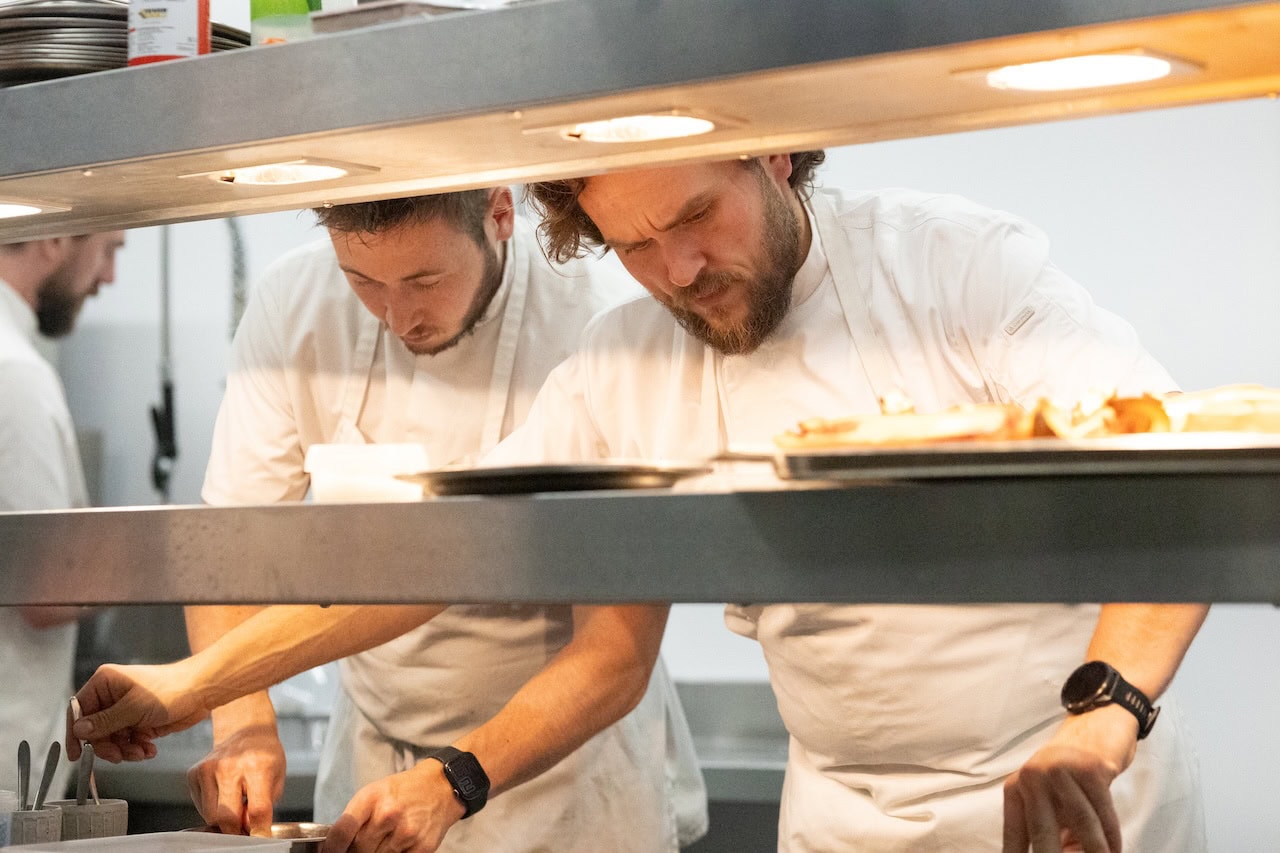 Marek with chef Anthony Reay (Sean Elliott Photography)