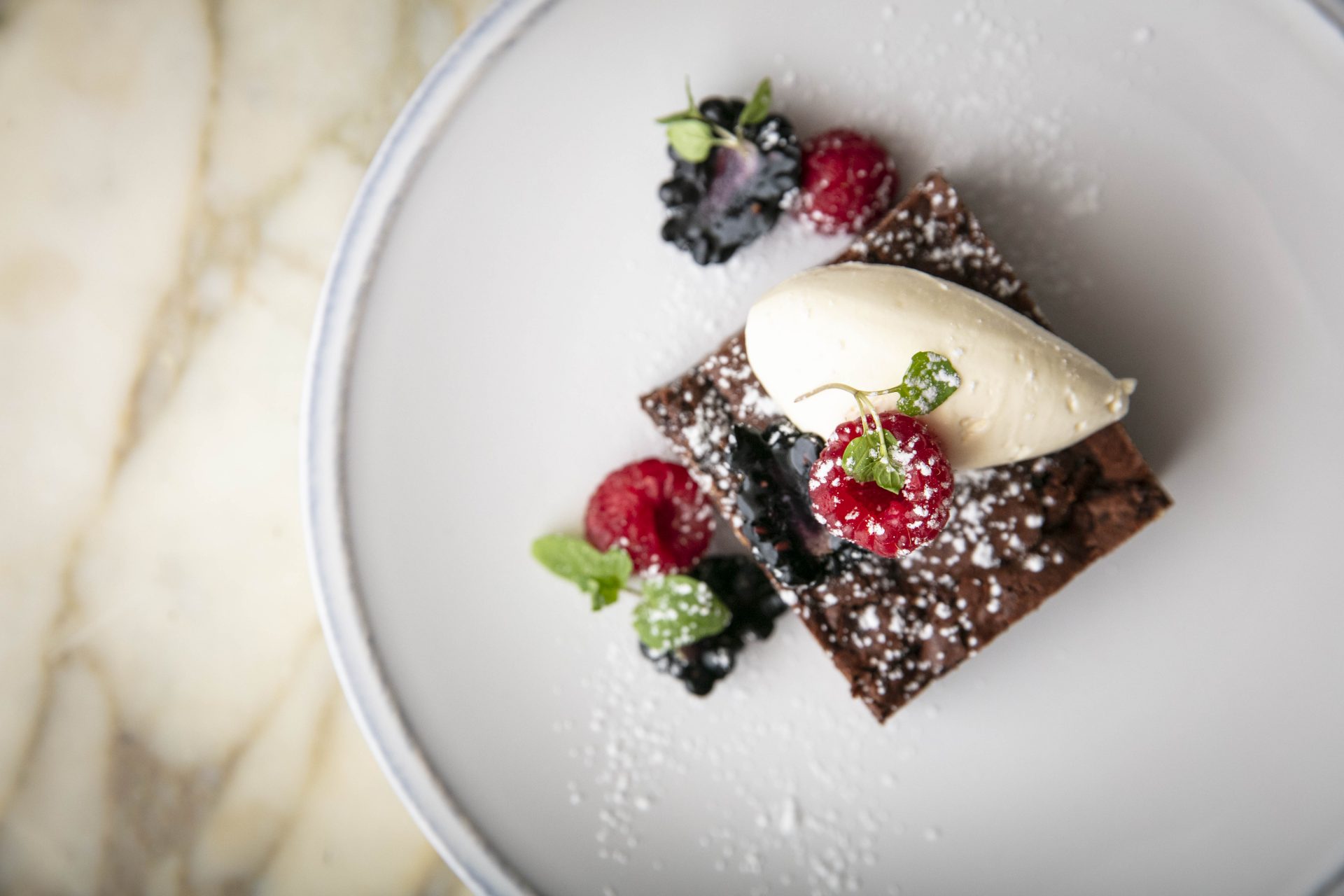 The November Luxe List: Vegan & Vegetarian Menus at 100 Wardour Street - Pecan Brownie with Coconut Cream