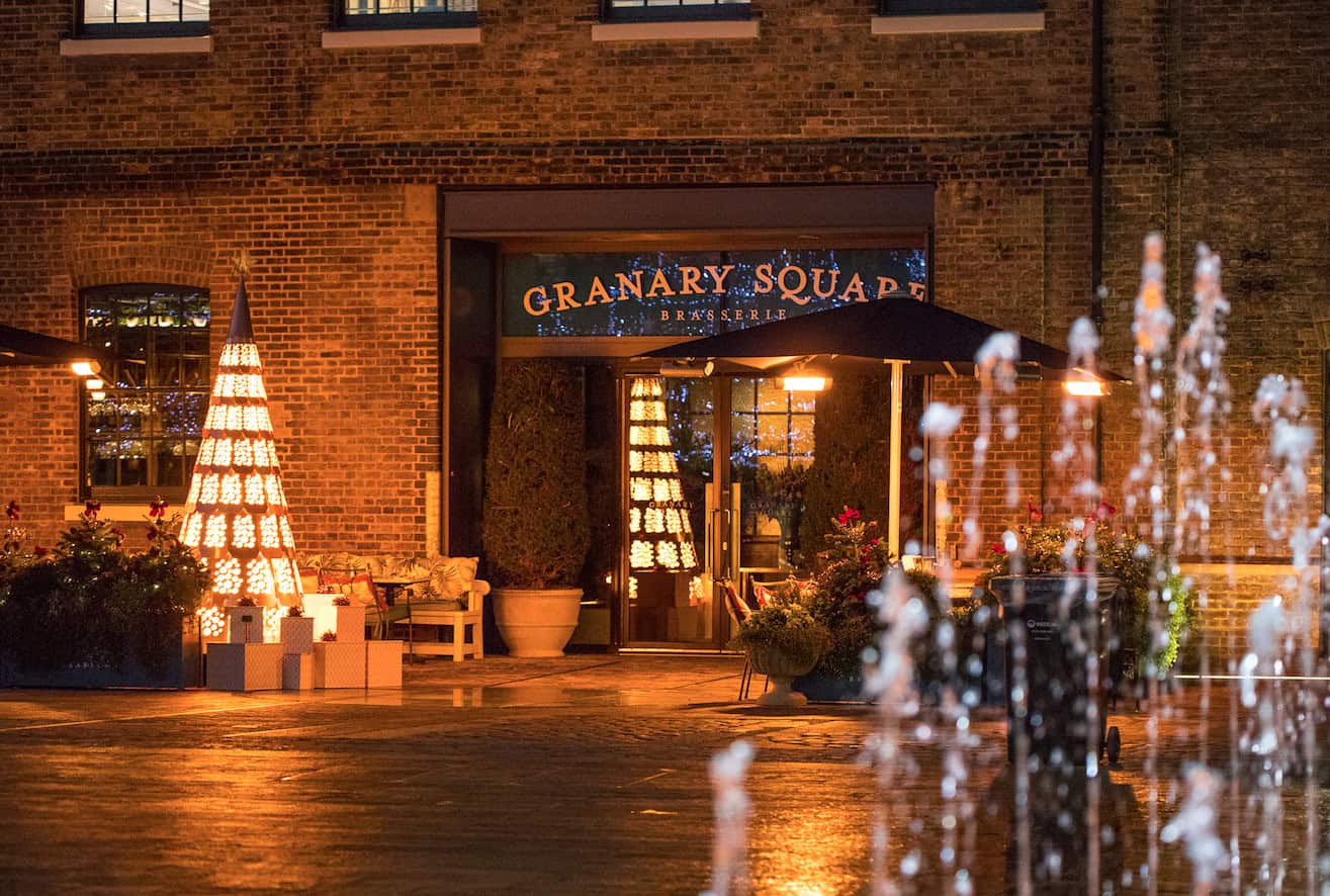 3 Christmas Trees to See in London: Granary Square Brasserie 