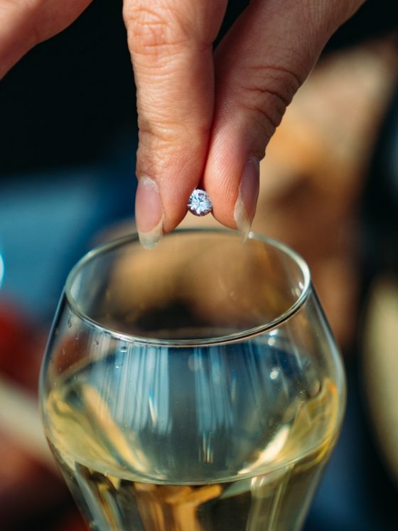 Diamond Brunch at Searcys at the Gherkin where one Glass of Champagne this Sunday will Contain a Real Diamond worth £1000 (Photo Credit: Jason Purple)