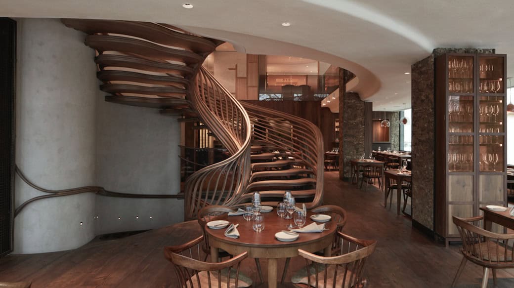 4 Celebrity Chef London Restaurants You Must Try Now - Ollie Dabbous' Hide in Mayfair: Ground including Feature Staircase