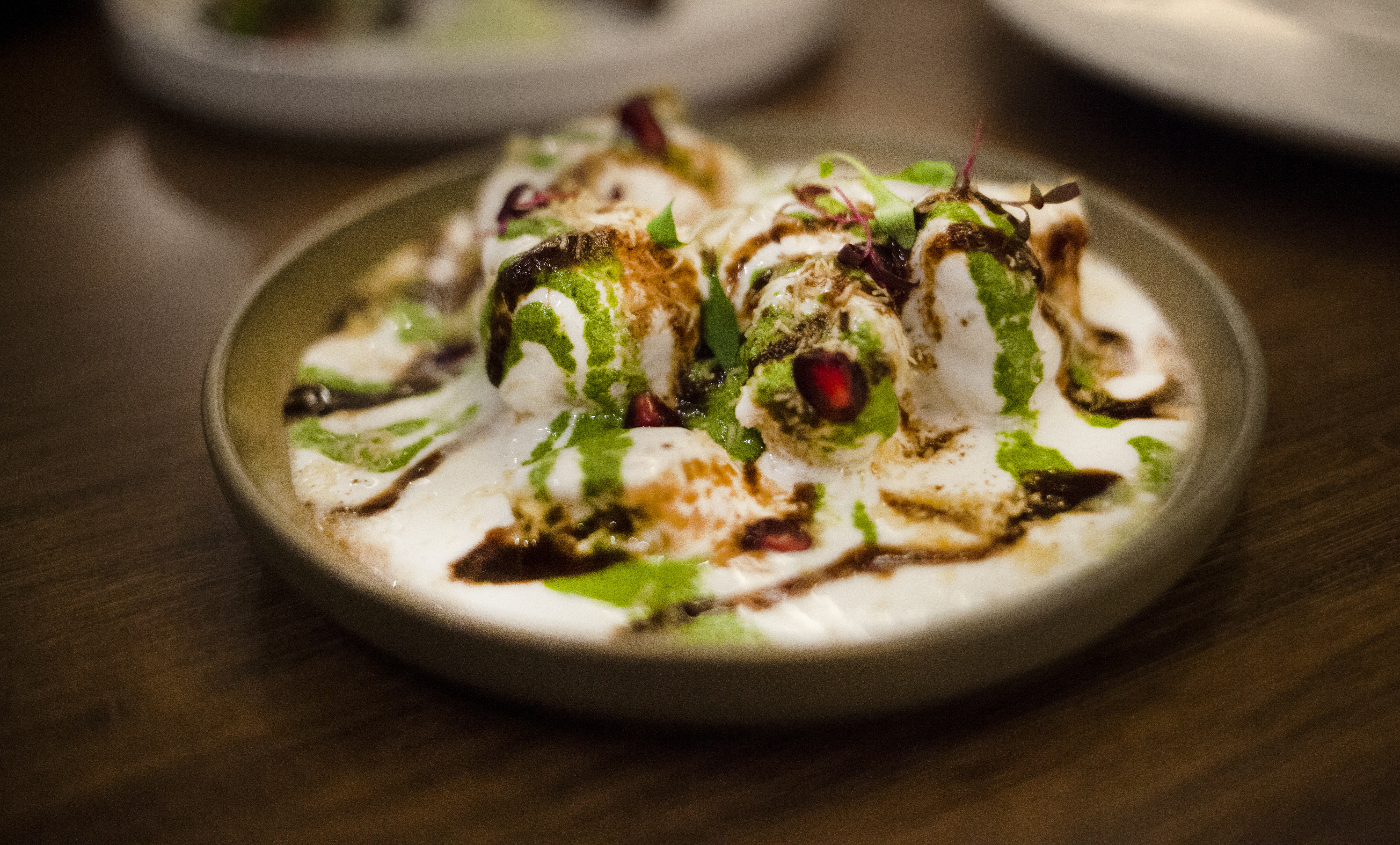 Fine Dining Indian Restaurant Kahani Hits the Spot in Chelsea: Spiced Chickpea with Sweetened Yoghurt