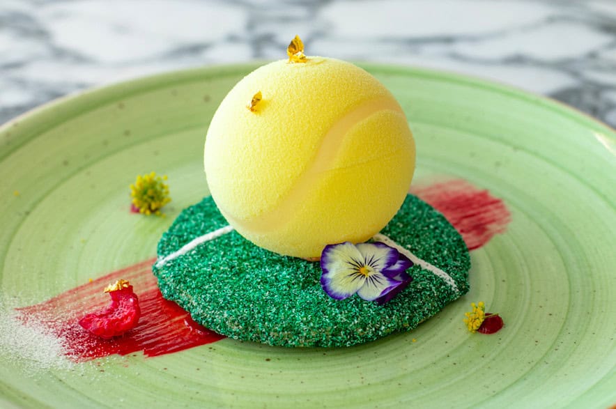Where to Celebrate Wimbledon 2019 - Tennis Ball Dessert at The Restaurant at Sanderson London