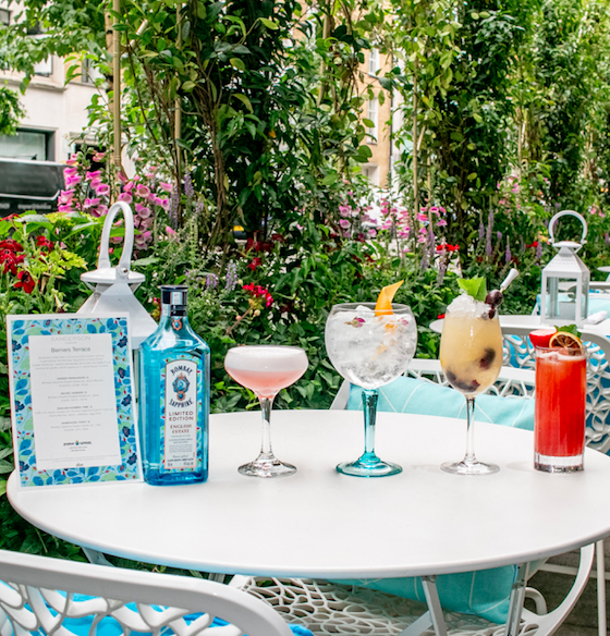 The Luxe List July 2019 Part Two - Berner’s Terrace at Sanderson London with BOMBAY SAPPHIRE Limited Edition English Estate