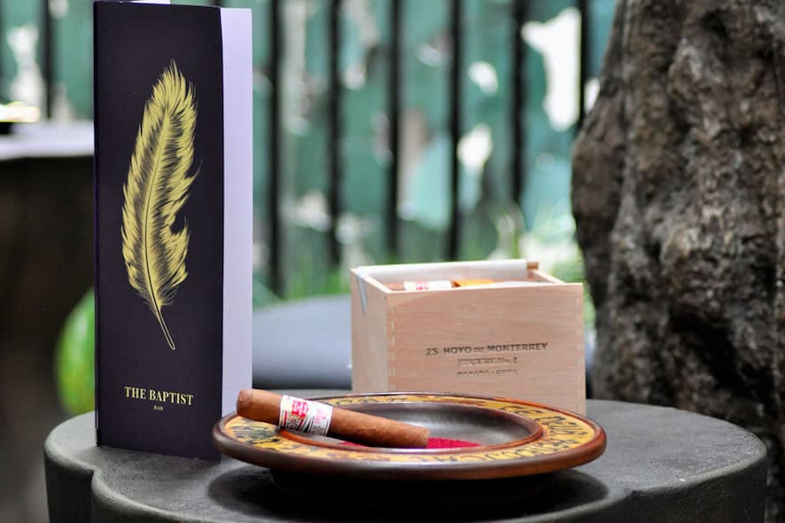 The Luxe List August 2019: Cigar and Cognac Tasting at The Blue Tree Yard at L'Oscar