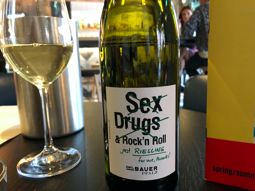 Sharer Plate Heaven at Wolf at the Door, Manchester: Sex, Drugs & Rock n Roll Riesling