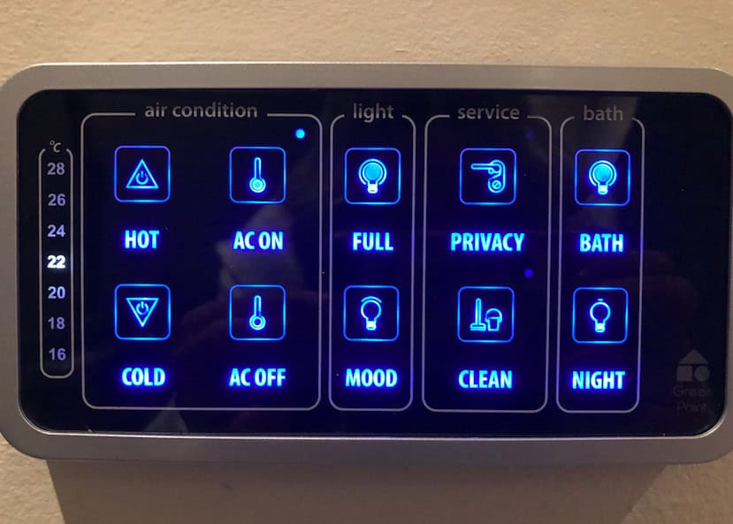 A Seriously Stylish Stay at the Award Winning RHG's Park Plaza London Waterloo: Hotel Room Control Pad - fun after a few drinks