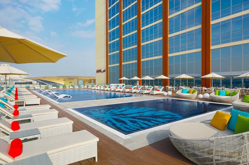 The Brand New Avani Ibn Battuta, Dubai: Swimming Pool Area, Outside Terrace & Bar