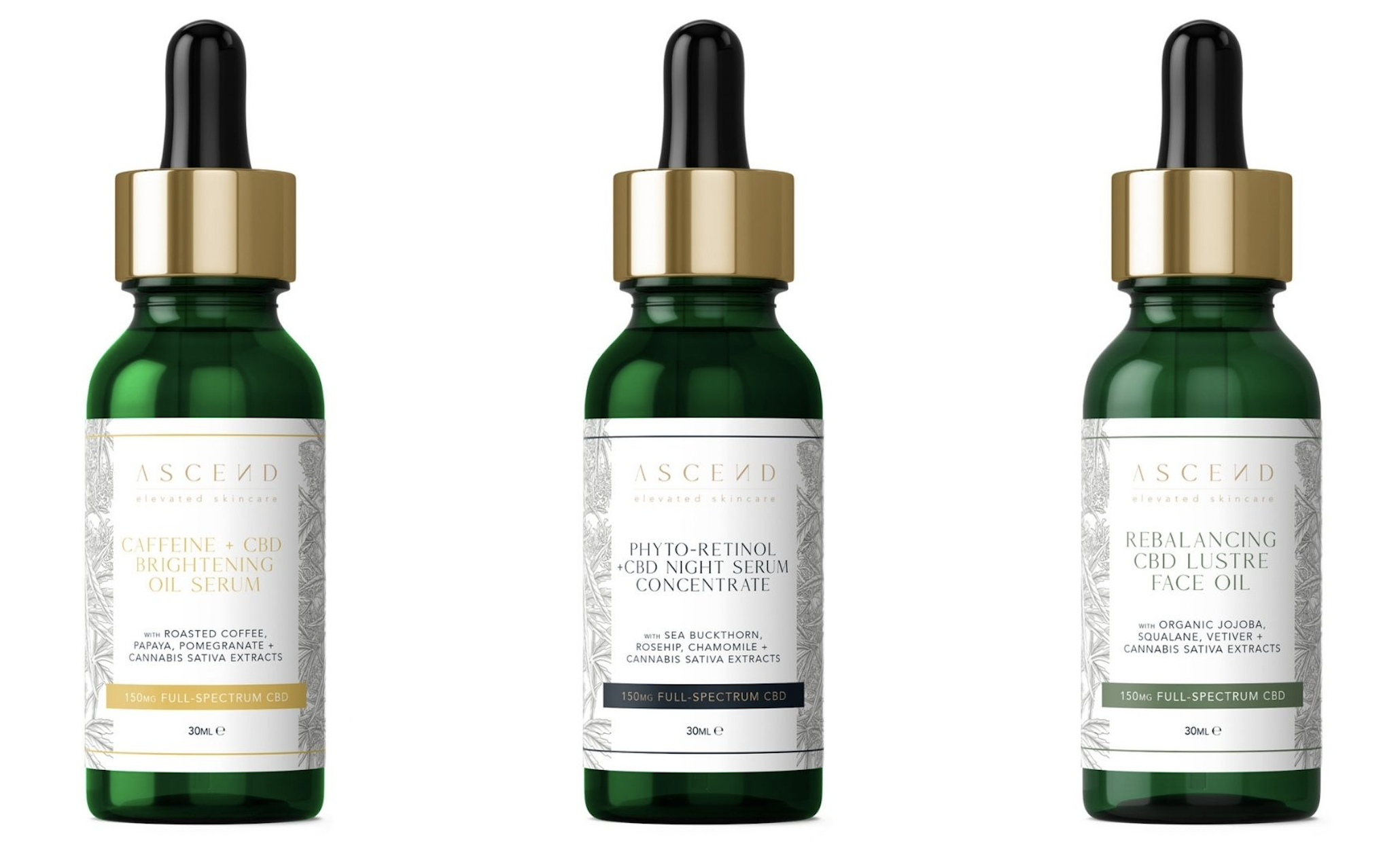 The ASCEND skincare range from mellow are CBD based known for their anti-inflammatory properties