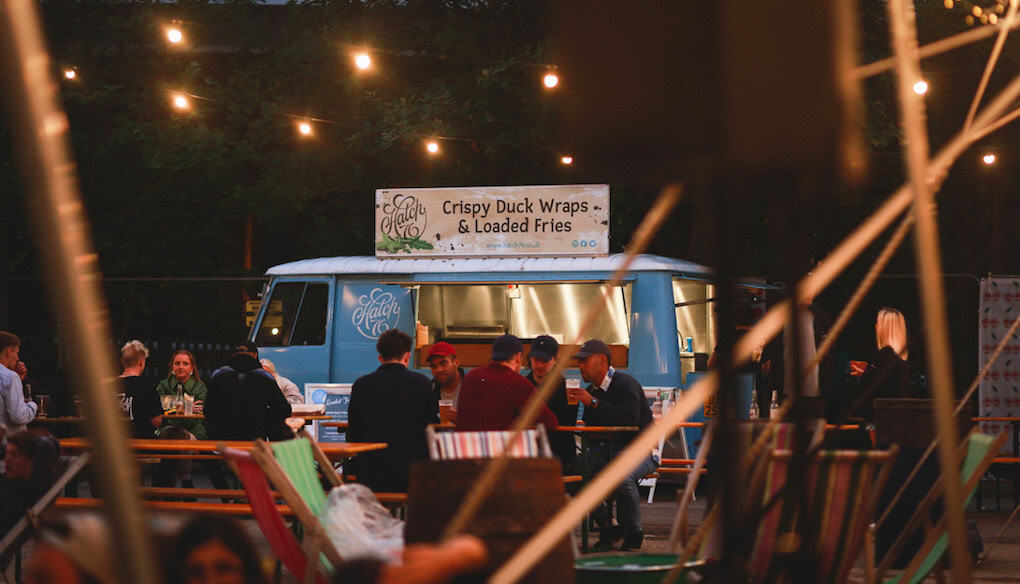 Street food van at Beach Box Jesmond