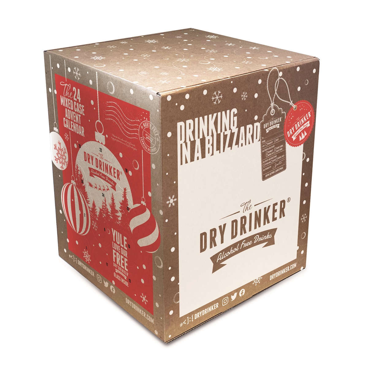 The Dry Drinker Advent Calendar with 12 bottles and 12 cans of surprise beers which have all been chosen especially