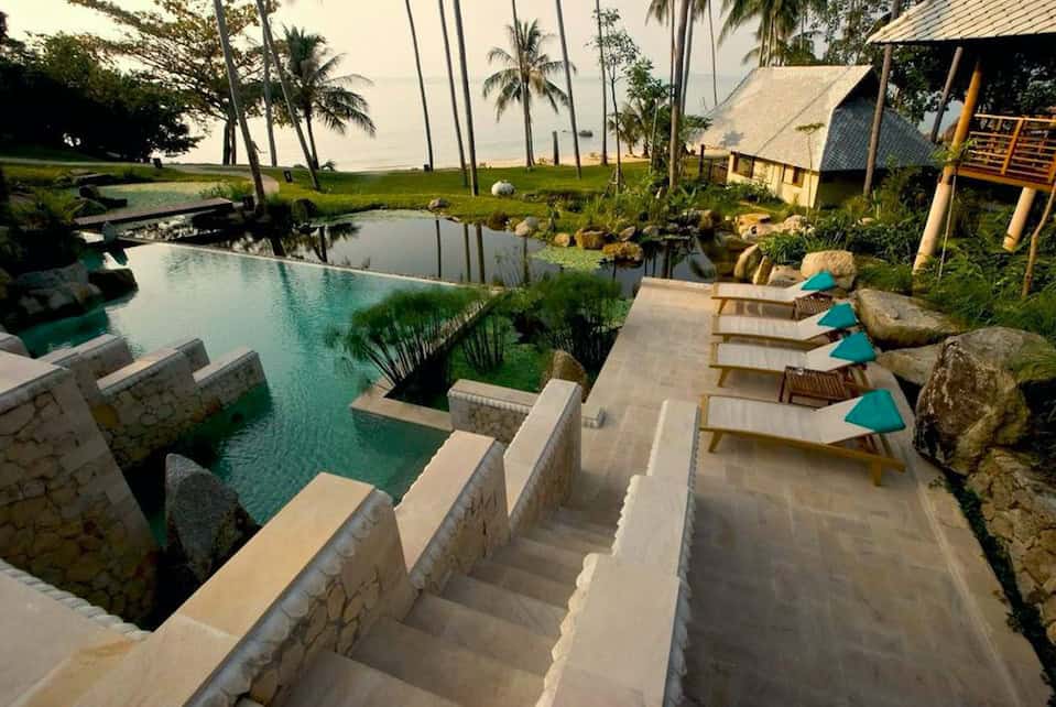 Working Remotely on Holiday to Stay Healthy - The Biggest Wellness Travel Trends for 2021: Take your laptop to the pool at the Kamalaya