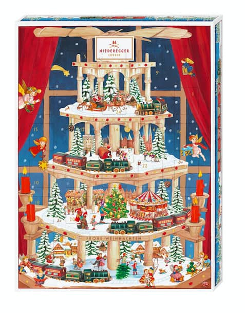 The Niederegger Carousel Advent Calendar contains 36 mouthwateringly deliciously different marzipan and chocolate treats is perfect