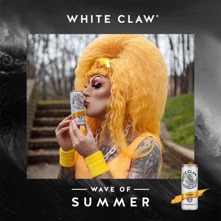 White Claw Wave of Summer Social Media Festival - Work out with Cross Fit drag queen Cybil War
