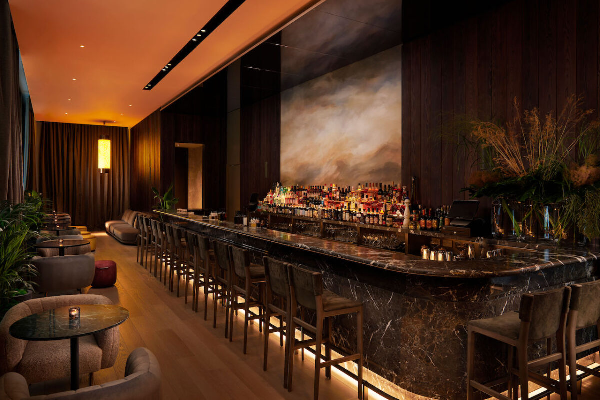 Singaporean vibes at the luxurious Ginger Lily cocktail bar at Pan Pacific London (Photo Credit: Jack Hardy)