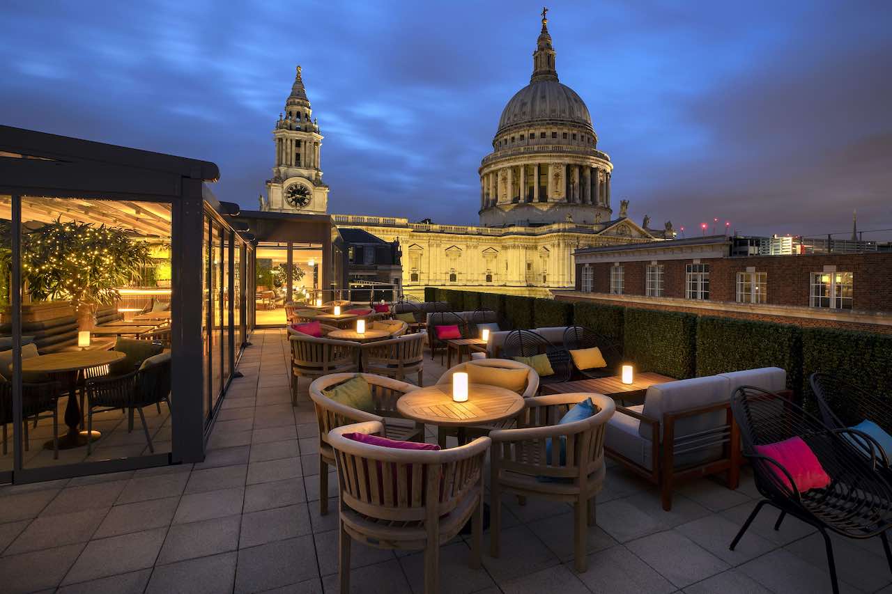 What a beauty - Sabine Rooftop Bar at St Paul's offers up gorgeous cocktails and incredible views of the cathedral