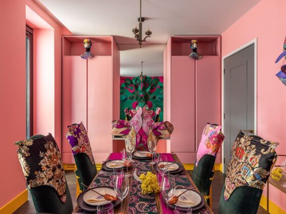 Carnivorous Lady by IT SPAIN at The Mandrake Hotel - a wild and beautiful space which is an ode to the brutality of nature and the feminine, using a juxtapose of silks and sharp lines
