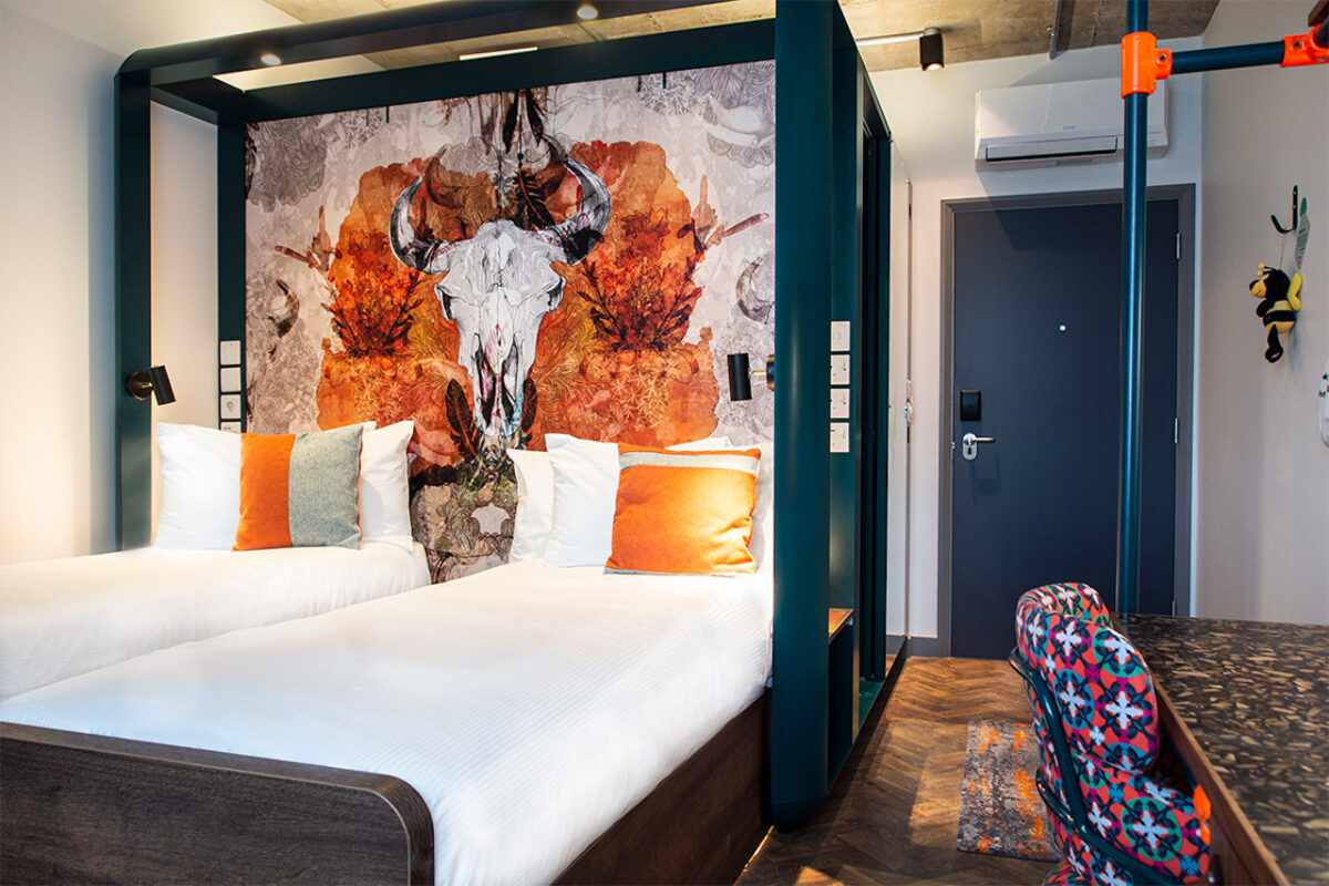 A 'Cosy' room at Qbic Manchester, with prices for a 'Mini' room starting at just £58 per night!