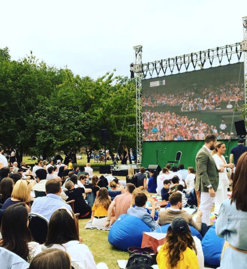 Watch Wimbledon in the park this July with Big Screen London!