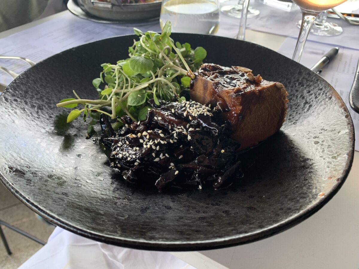 The sort of beef brisket that falls apart when you so much as look as look at it! Gorgeous main courses at The Rooftop at The Trafalgar St. James Hotel