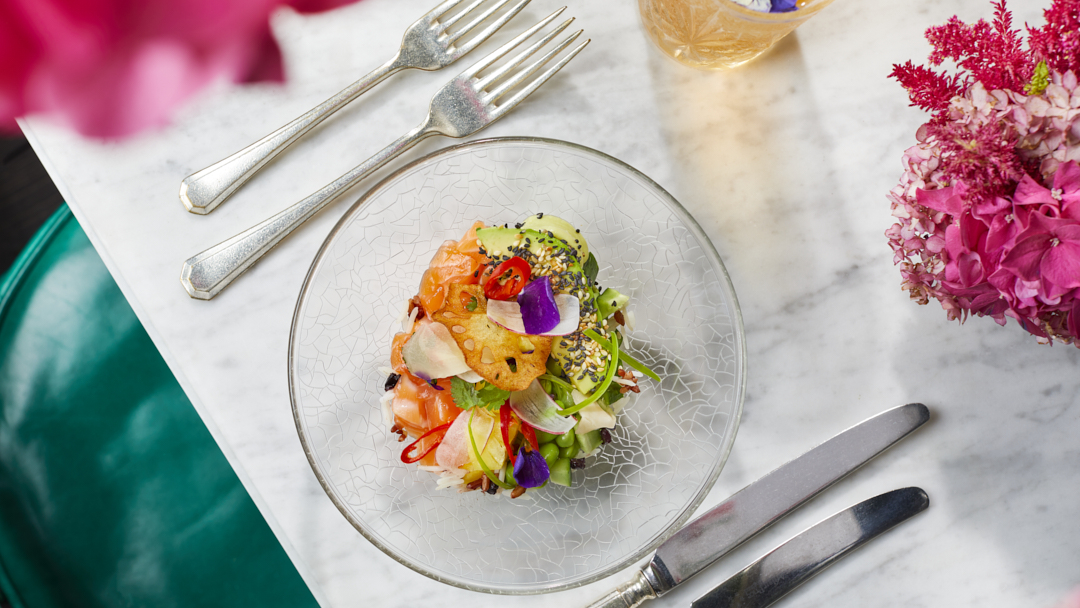 Drink pink and enjoy 34 Mayfair's gorgeous limited edition menu Palm 34 from 24th August in collaboration with Perrier-Jouët Champagne and Malfy Gin