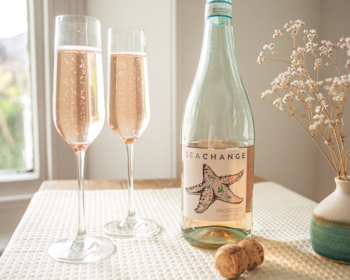 Saturday bliss with Sea Change Prosecco Rose - an incredible eco-friendly wine brand