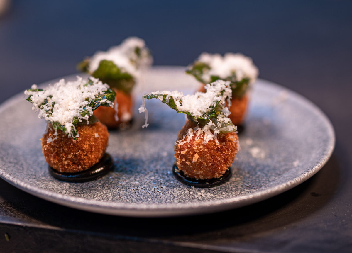 Caramelised Cauliflower Croqueta at sustainable restaurant Fallow which will open its permanent restaurant this November (Photo Credit: Lisa Tse)