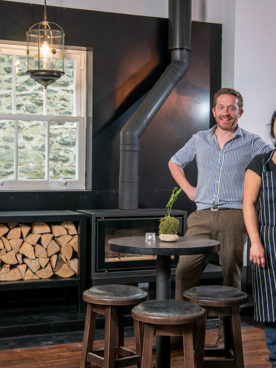 Black Bull, Sedbergh - James Ratcliffe and Nina Matsunaga in the bar area