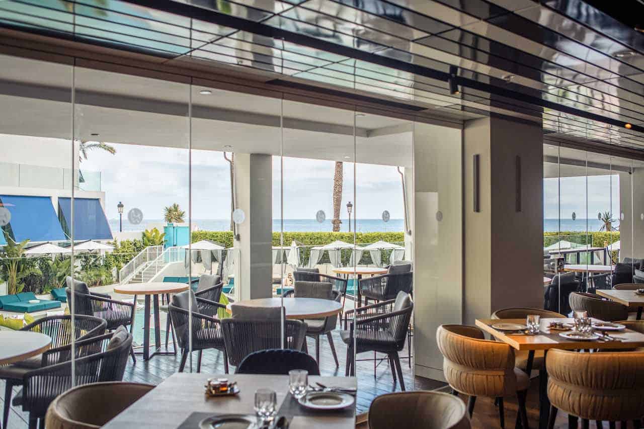 The stunning La Llama restaurant at W Ibiza, Santa Eulalia where food is focused on the flame