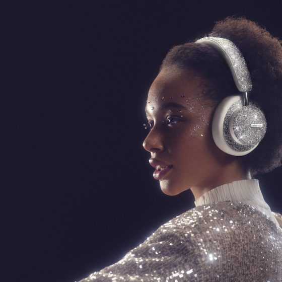 The Urbanista Miami Crystal Edition headphones are embellished with Swarovski crystals