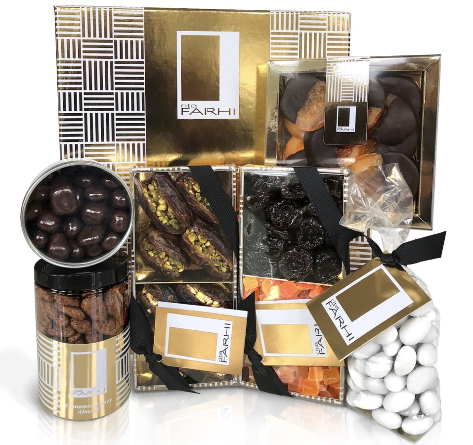 RF Gold Hamper from Rita Farhi - luxurious chocolates like you've never tasted before!