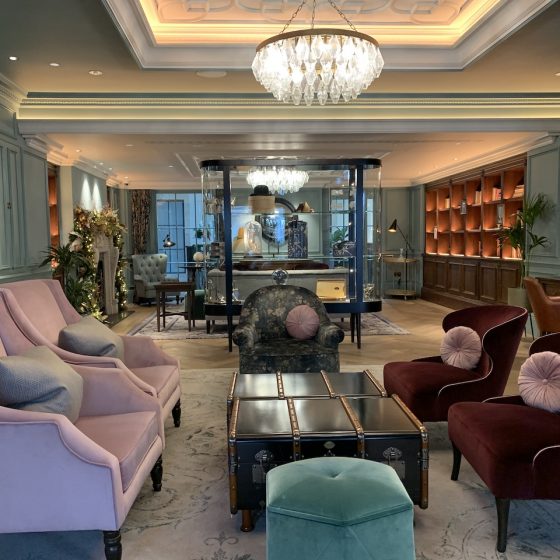 The lobby at 100 Queen's Gate is filled with curiosities, quirkiness and Victorian splendour married with modern design