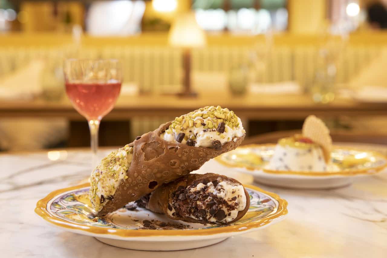 Cannoli Siciliani - one of the impressive dessert on the menu at Isola by San Carlo