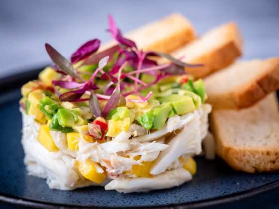Blue swimmer crab with mango, avocado, ginger and chilli at Antillean - one of their standout dishes!